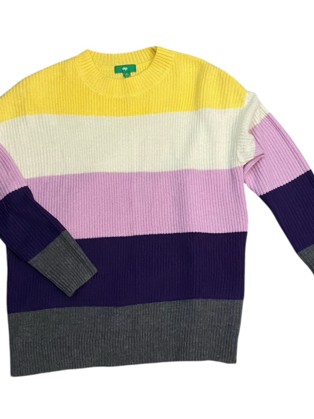 dip Striped Crewneck Sweater